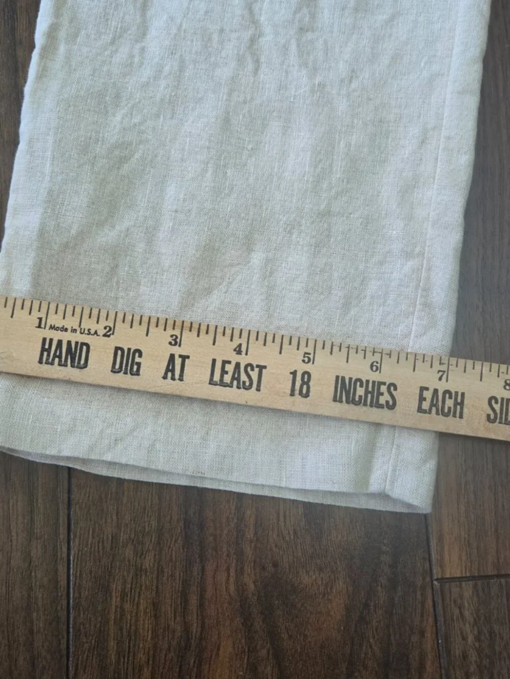 H&M 100% Linen Pants Mens 36R Beige Khaki Slim Fit Travel Lightweight Beach